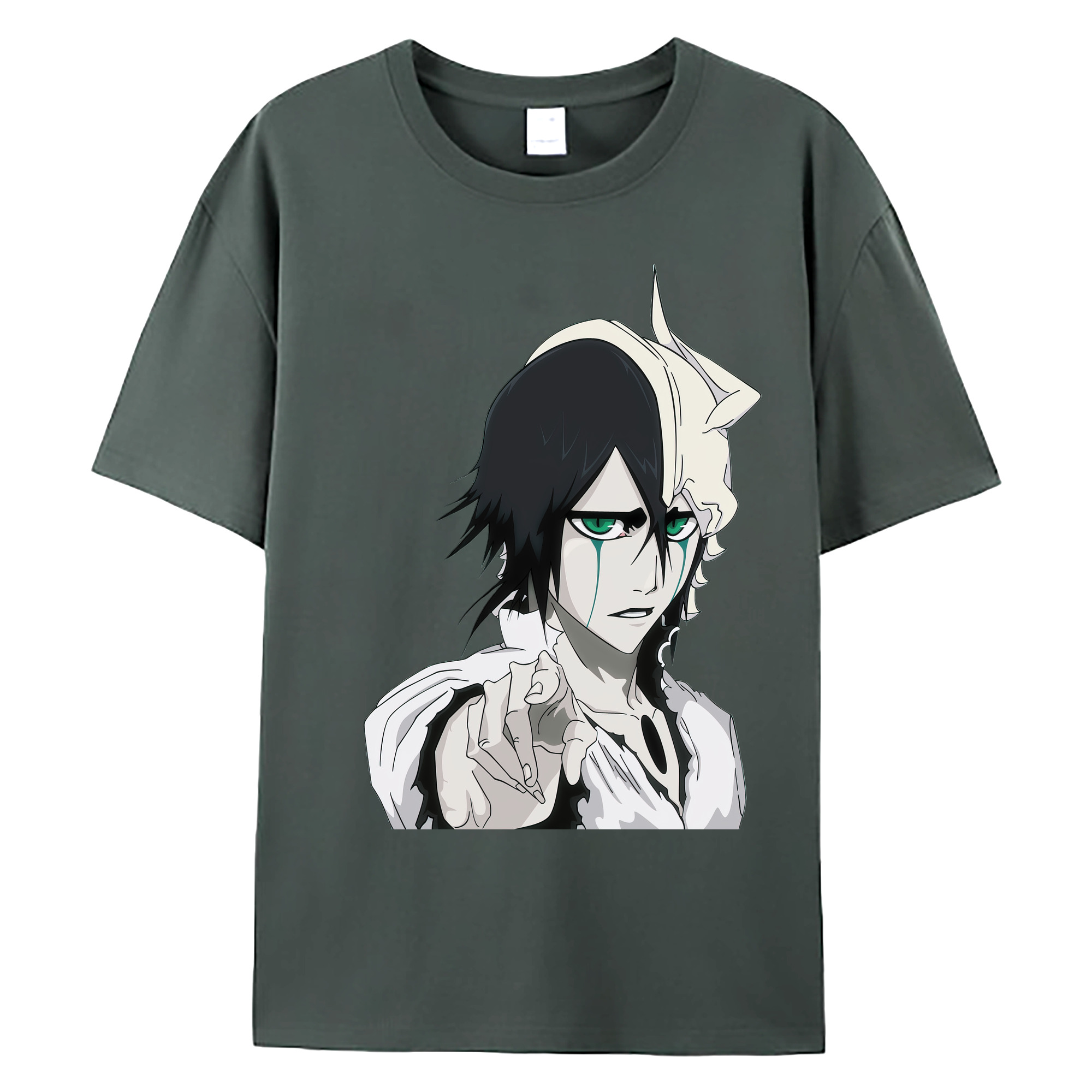 （画像用） ブリーチ ウルキオラ·シファー BLEACH Ulquiorra cifer 綿100％ メンズ半袖Tシャツ｜肌触りやわらか＆通気性